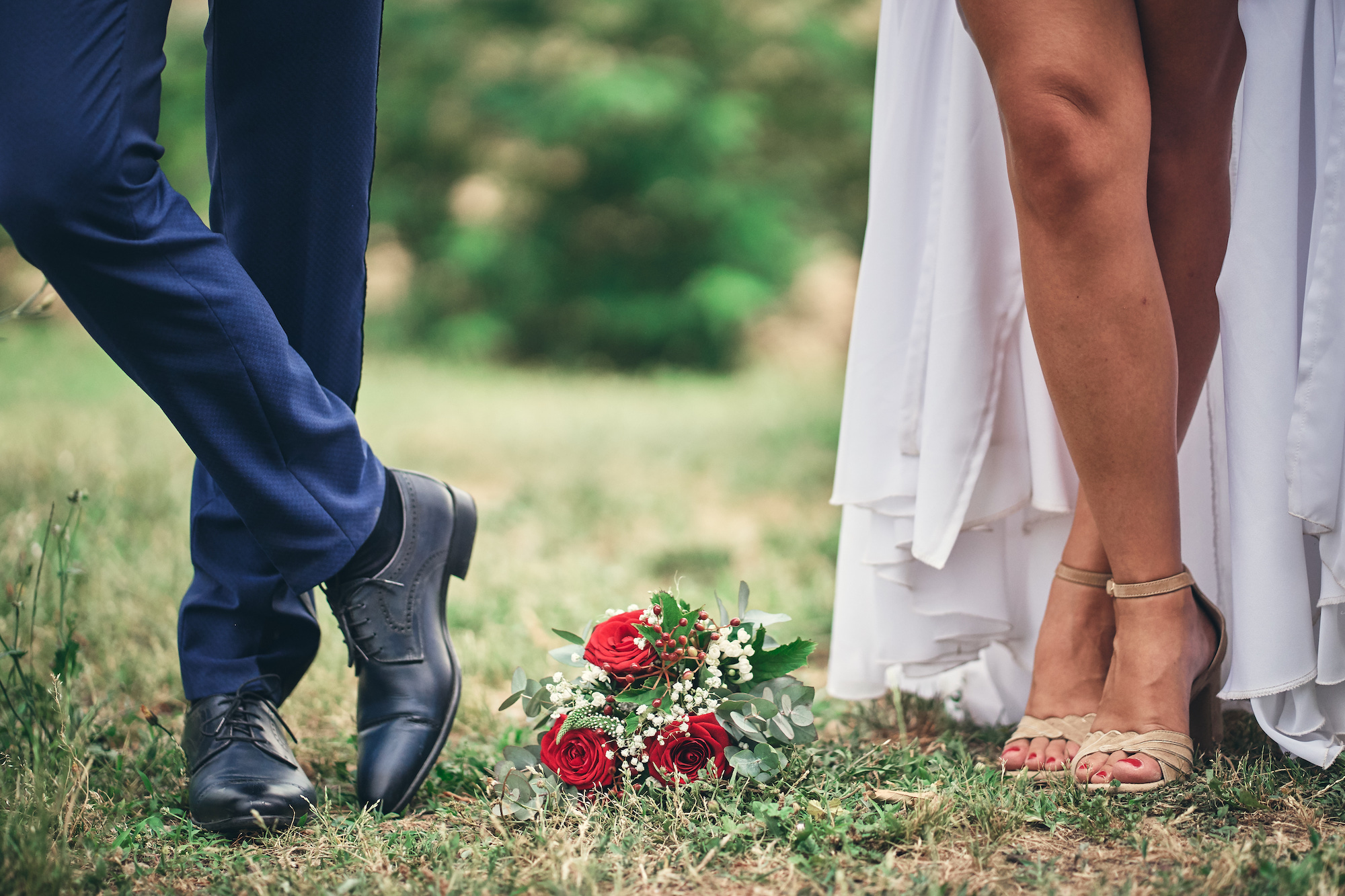 fond pieds mariés