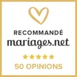 Recommandation Mariages.net reçue par Life Focus.